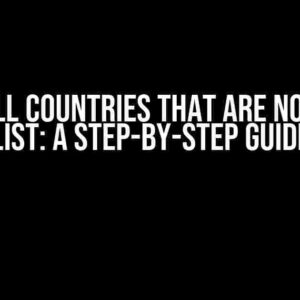 Count all countries that are not on the list: A Step-by-Step Guide