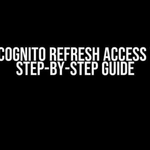 Next.js Cognito Refresh Access Token: A Step-by-Step Guide